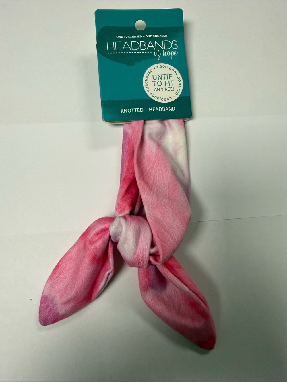 Pink Tie-Dye Knotted Hairband Headbands of Hope